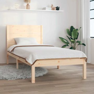 vidaXL Lovos rėmas be čiužinio, 90x200cm, pušies medienos masyvas