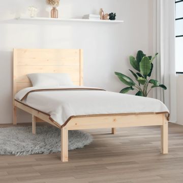vidaXL Lovos rėmas be čiužinio, 100x200cm, pušies medienos masyvas