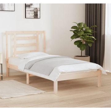 vidaXL Lovos rėmas be čiužinio, 90x190cm, pušies medienos masyvas