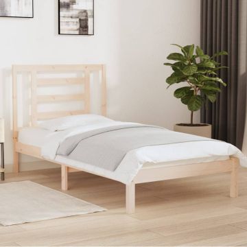 vidaXL Lovos rėmas be čiužinio, 90x200cm, pušies medienos masyvas