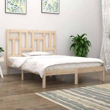 vidaXL Lovos rėmas be čiužinio, 140x200cm, pušies medienos masyvas