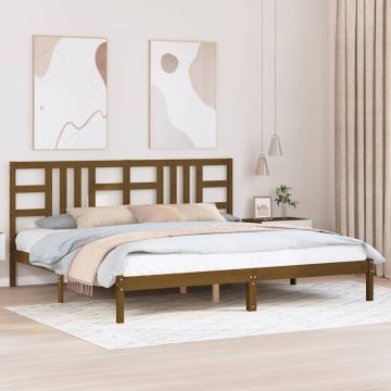vidaXL Lovos rėmas, medaus rudos spalvos, 200x200cm, medienos masyvas