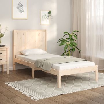 vidaXL Lovos rėmas be čiužinio, 100x200cm, pušies medienos masyvas