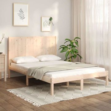 vidaXL Lovos rėmas be čiužinio, 120x200cm, pušies medienos masyvas