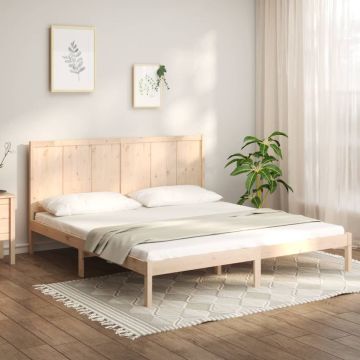 vidaXL Lovos rėmas be čiužinio, 200x200cm, pušies medienos masyvas