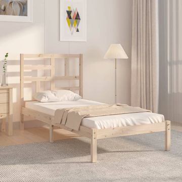 vidaXL Lovos rėmas, 75x190cm, medienos masyvas, vienvietis