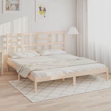 vidaXL Lovos rėmas be čiužinio, 200x200cm, medienos masyvas