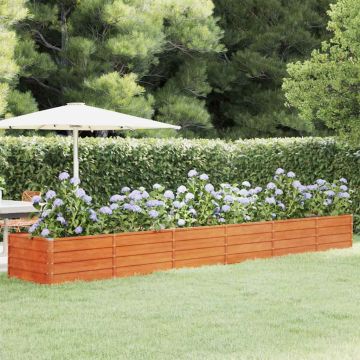vidaXL Aukštas sodo lovelis, rūdžių, 480x80x45cm, Corten plienas