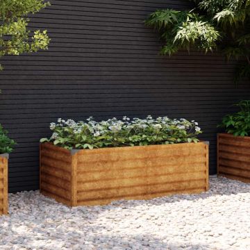 vidaXL Pakelta sodo lysvė, 100x50x36 cm, Corten plienas
