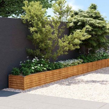 vidaXL Aukštas sodo lovelis, 1152x50x36cm, Corten plienas
