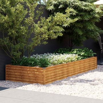 vidaXL Aukštas sodo lovelis, 291x100x36cm, Corten plienas