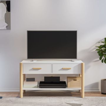 vidaXL Televizoriaus spintelė, baltos spalvos, 82x38x45cm, mediena