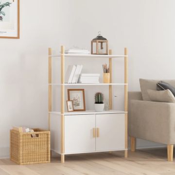 vidaXL Komoda, baltos spalvos, 80x40x121cm, apdirbta mediena