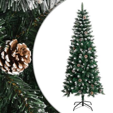 vidaXL Dirbtinė Kalėdų eglutė su stovu, žalios spalvos, 180cm, PVC