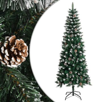 vidaXL Dirbtinė Kalėdų eglutė su stovu, žalios spalvos, 240cm, PVC