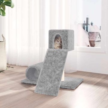 vidaXL Draskyklė katėms su stovu iš sizalio, šviesiai pilka, 59cm