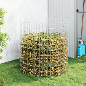 vidaXL Sodo komposto dėžė, 100x100cm, galvanizuotas plienas