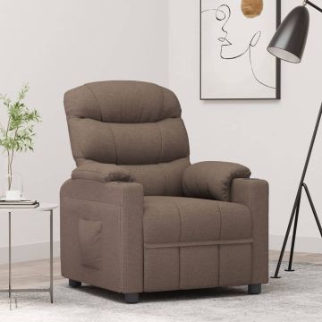 vidaXL Atlošiamas krėslas, taupe spalvos, audinys