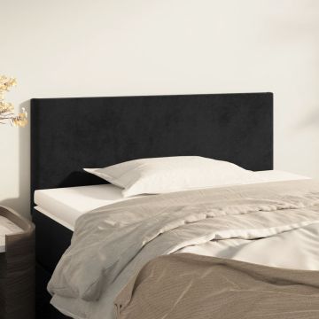 vidaXL Galvūgalis, juodos spalvos, 100x5x78/88cm, aksomas