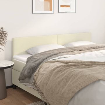 vidaXL Galvūgaliai, 2vnt., kreminiai, 80x5x78/88 cm, dirbtinė oda