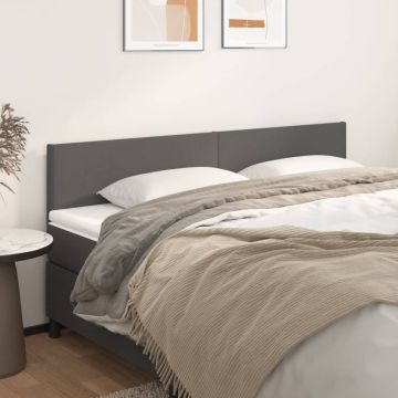 vidaXL Galvūgalis,2vnt., pilkos spalvos, 90x5x78/88cm, dirbtinė oda
