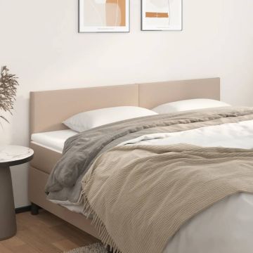 vidaXL Galvūgaliai, 2vnt., kapučino, 100x5x78/88 cm, dirbtinė oda