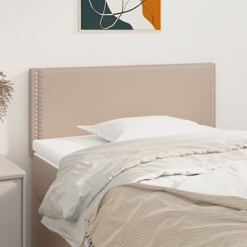 vidaXL Galvūgalis, kapučino spalvos, 80x5x78/88cm, dirbtinė oda