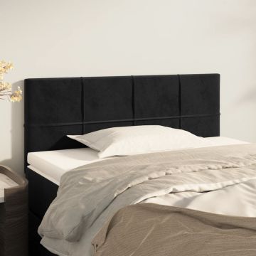 vidaXL Galvūgalis, juodos spalvos, 100x5x78/88cm, aksomas
