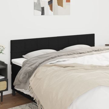 vidaXL Galvūgalis, 2vnt., juodos spalvos, 100x5x78/88cm, audinys
