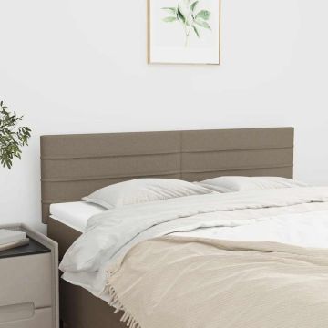 vidaXL Galvūgaliai, 2vnt., taupe spalvos, 72x5x78/88cm, audinys