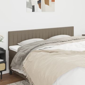 vidaXL Galvūgalis, 2vnt., taupe spalvos, 80x5x78/88cm, audinys