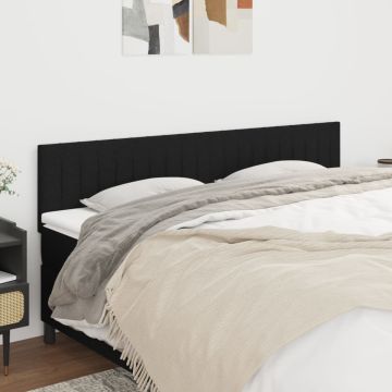 vidaXL Galvūgalis, 2vnt., juodos spalvos, 100x5x78/88cm, audinys