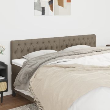 vidaXL Galvūgaliai, 2vnt., taupe spalvos, 100x7x78/88cm, audinys