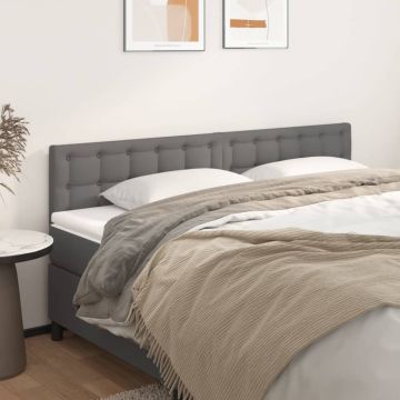 vidaXL Galvūgalis, 2vnt., pilkos spalvos, 80x5x78/88cm, dirbtinė oda