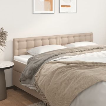 vidaXL Galvūgaliai, 2vnt., kapučino, 90x5x78/88 cm, dirbtinė oda