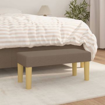 vidaXL Suoliukas, taupe spalvos, 70x30x30cm, audinys
