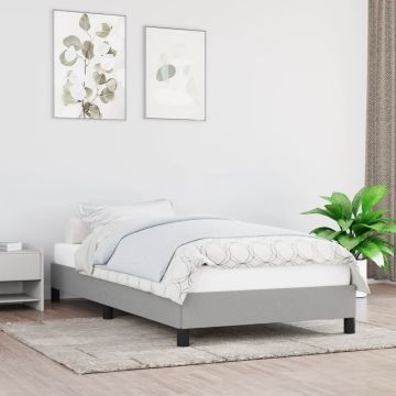 vidaXL Lovos rėmas be čiužinio, šviesiai pilkas, 80x200cm, audinys