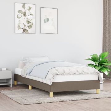vidaXL Lovos rėmas be čiužinio, taupe spalvos, 100x200cm, audinys