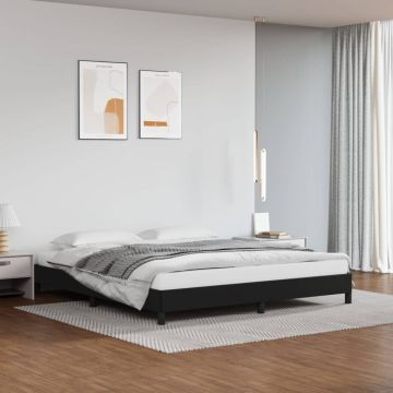 vidaXL Lovos rėmas, juodos, 180x200cm, dirbtinė oda
