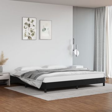 vidaXL Lovos rėmas, juodos, 200x200cm, dirbtinė oda