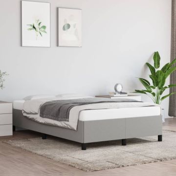 vidaXL Lovos rėmas be čiužinio, šviesiai pilkas, 120x200cm, audinys