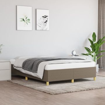 vidaXL Lovos rėmas be čiužinio, taupe spalvos, 140x200cm, audinys