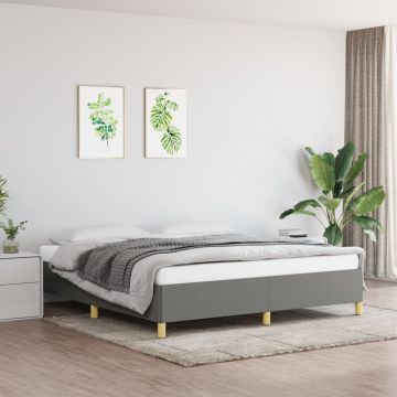 vidaXL Lovos rėmas be čiužinio, tamsiai pilkas, 160x200cm, audinys
