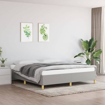 vidaXL Lovos rėmas be čiužinio, šviesiai pilkas, 180x200cm, audinys