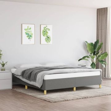 vidaXL Lovos rėmas be čiužinio, tamsiai pilkas, 180x200cm, audinys