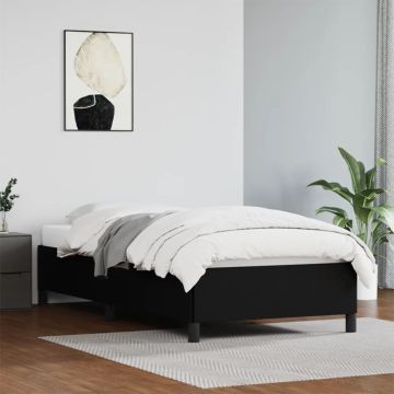 vidaXL Lovos rėmas, juodas, 90x190 cm, dirbtinė oda