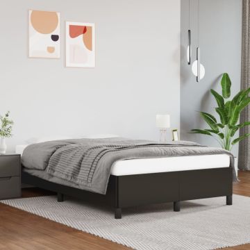 vidaXL Lovos rėmas, juodos spalvos, 120x200cm, dirbtinė oda