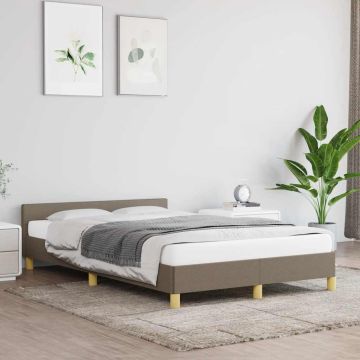 vidaXL Lovos rėmas be čiužinio, taupe spalvos, 120x200cm, audinys