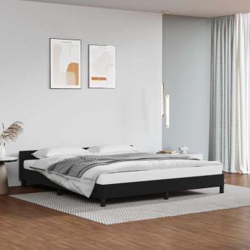vidaXL Lovos rėmas su galvūgaliu be čiužinio, juodas, 180x200cm