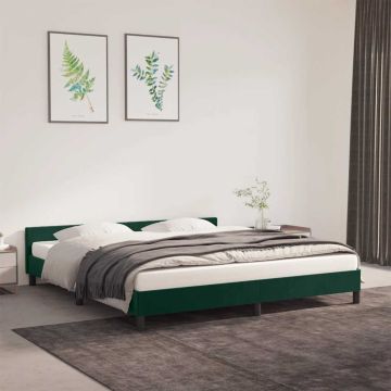 vidaXL Lovos rėmas be čiužinio tamsiai žalias 160x200 cm aksomas